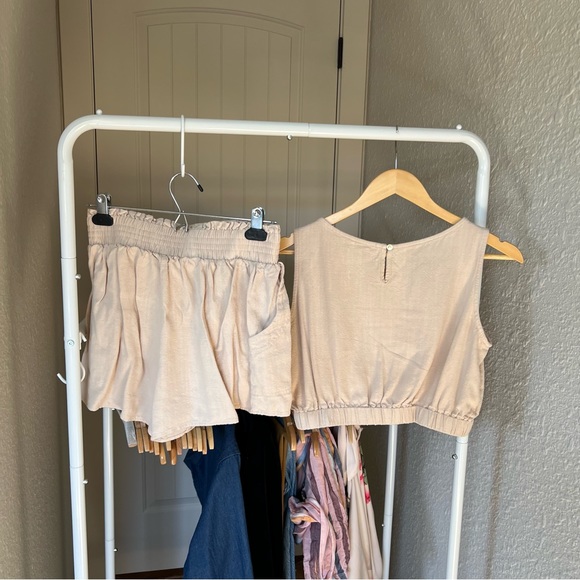 AUTOMET Cream Linen 2-piece set Like-new - Picture 3 of 4